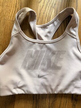 Nike Light Pink Dri-FIT Sports Bra with Swoosh